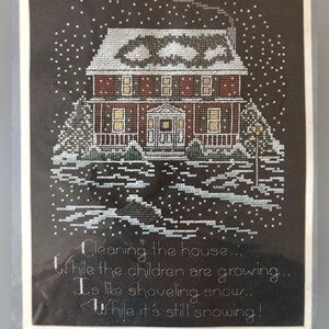 Janlynn Counted Cross Stitch Cleaning The House #64-6 Winter Snow